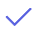 a blue check mark on a black background.