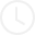a white clock icon in a black circle on a black background.